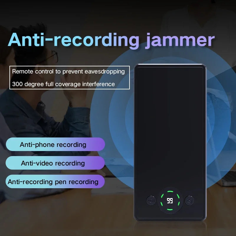 Anti-recording device Audio Recording Blocker white noise to prevent eavesdropping