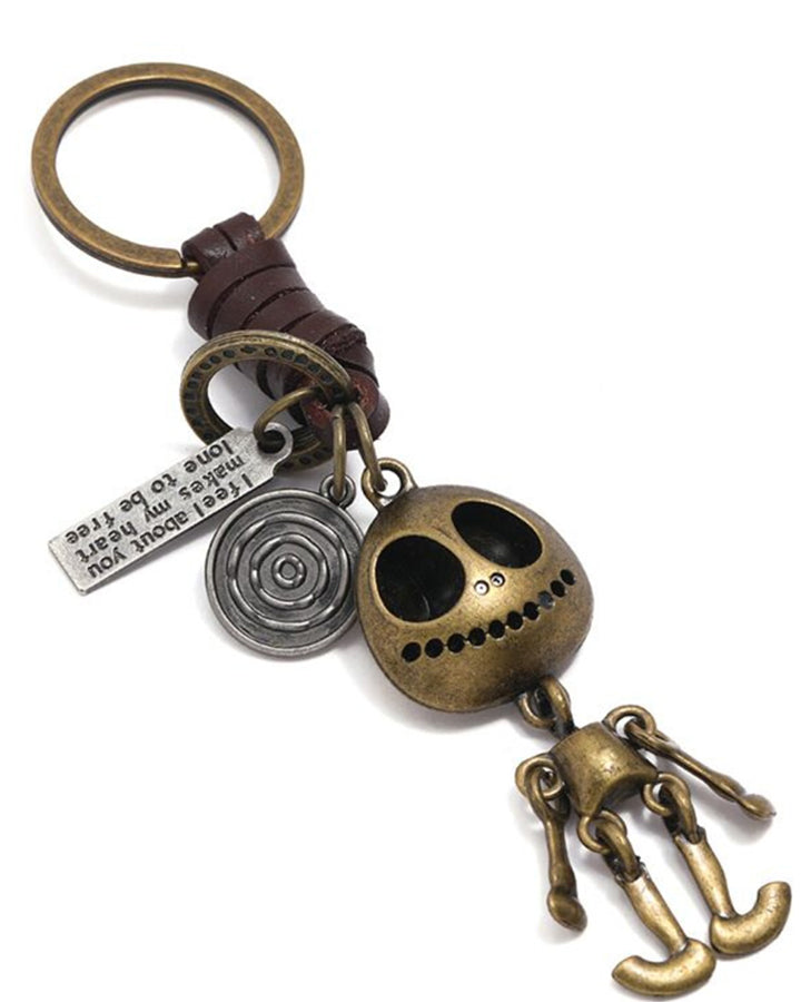 Vintage Small Skull Keychain