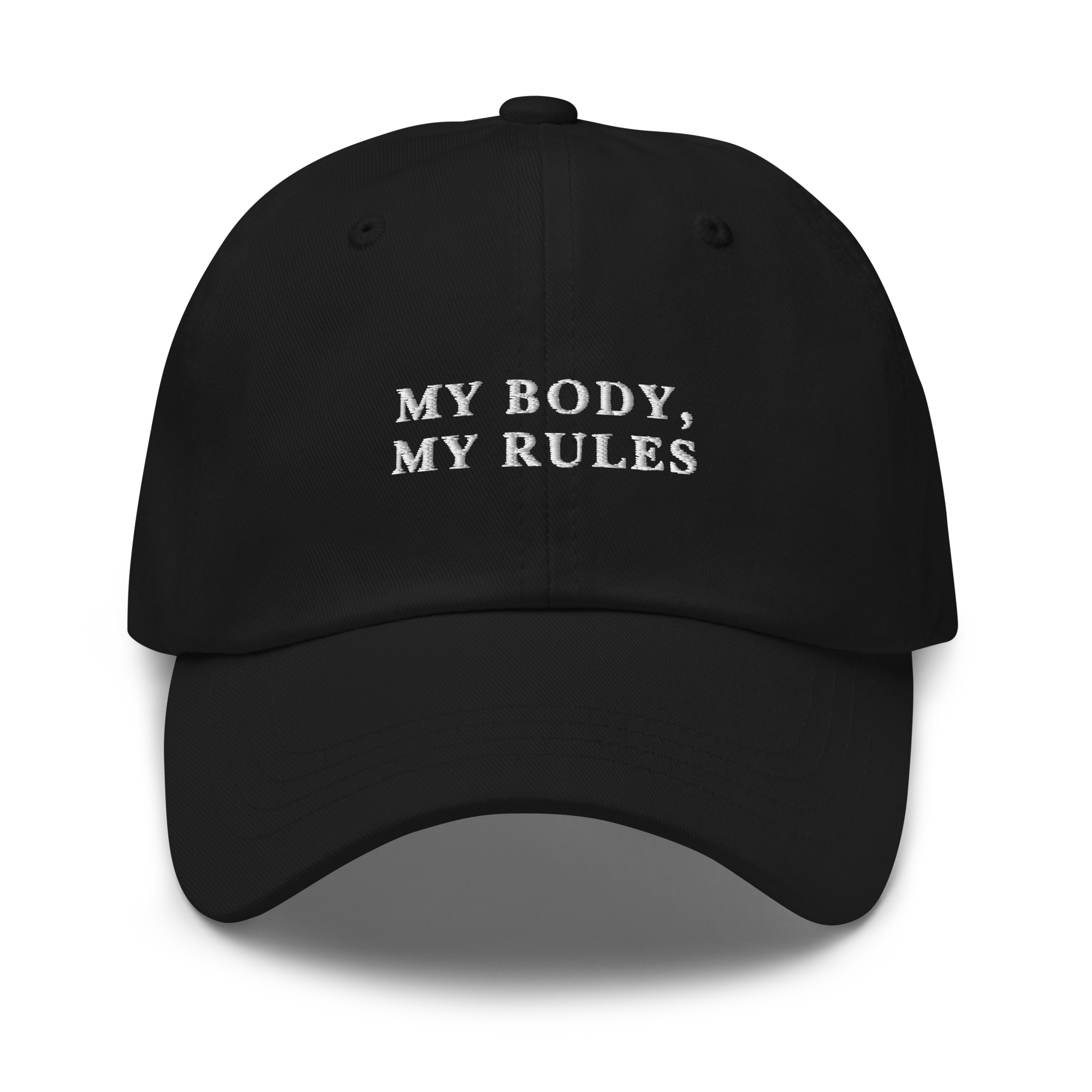 My Body, My Rules Feminist Embroidered Dad Hat