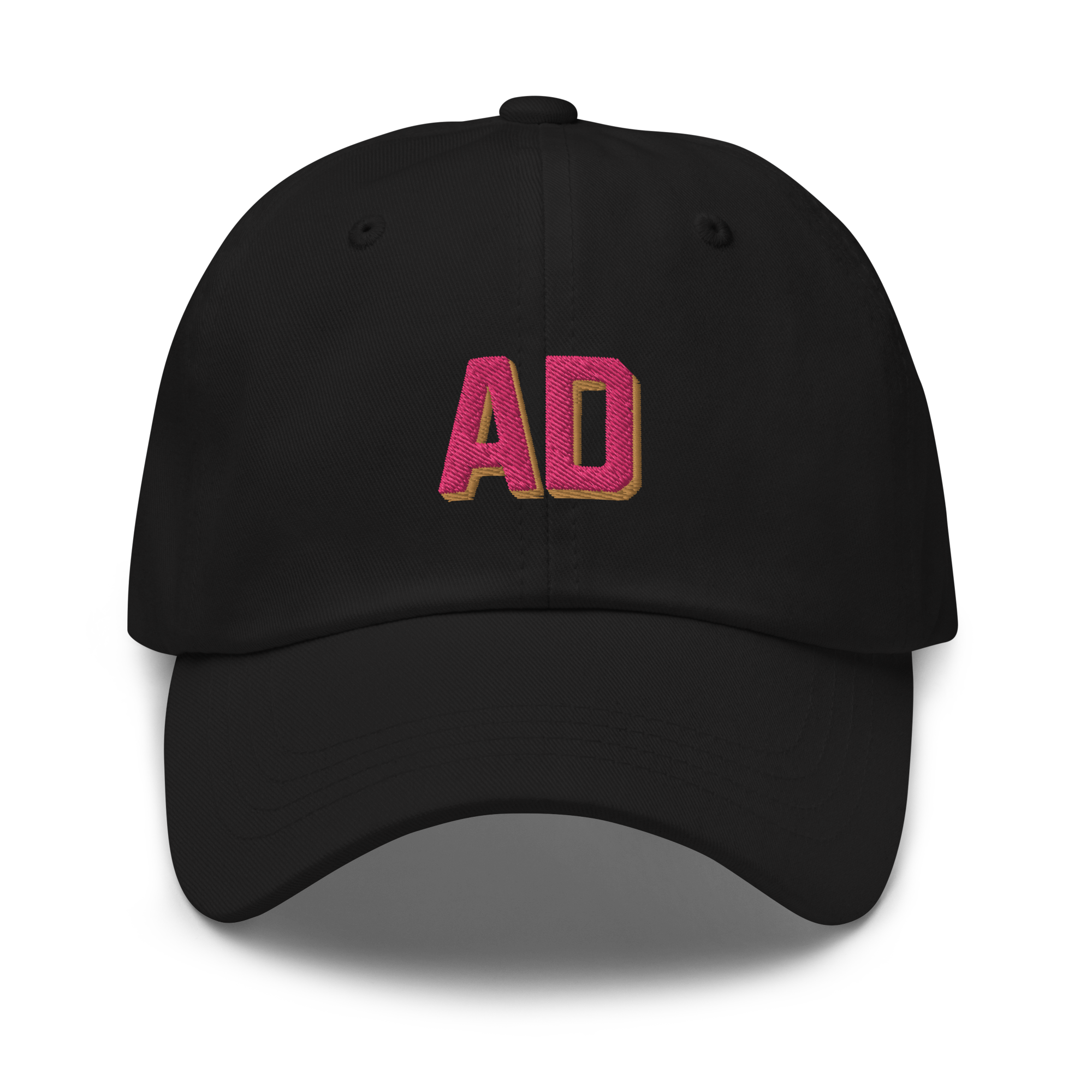 CUSTOM Varsity Initials Pink Embroidered Dad Hat