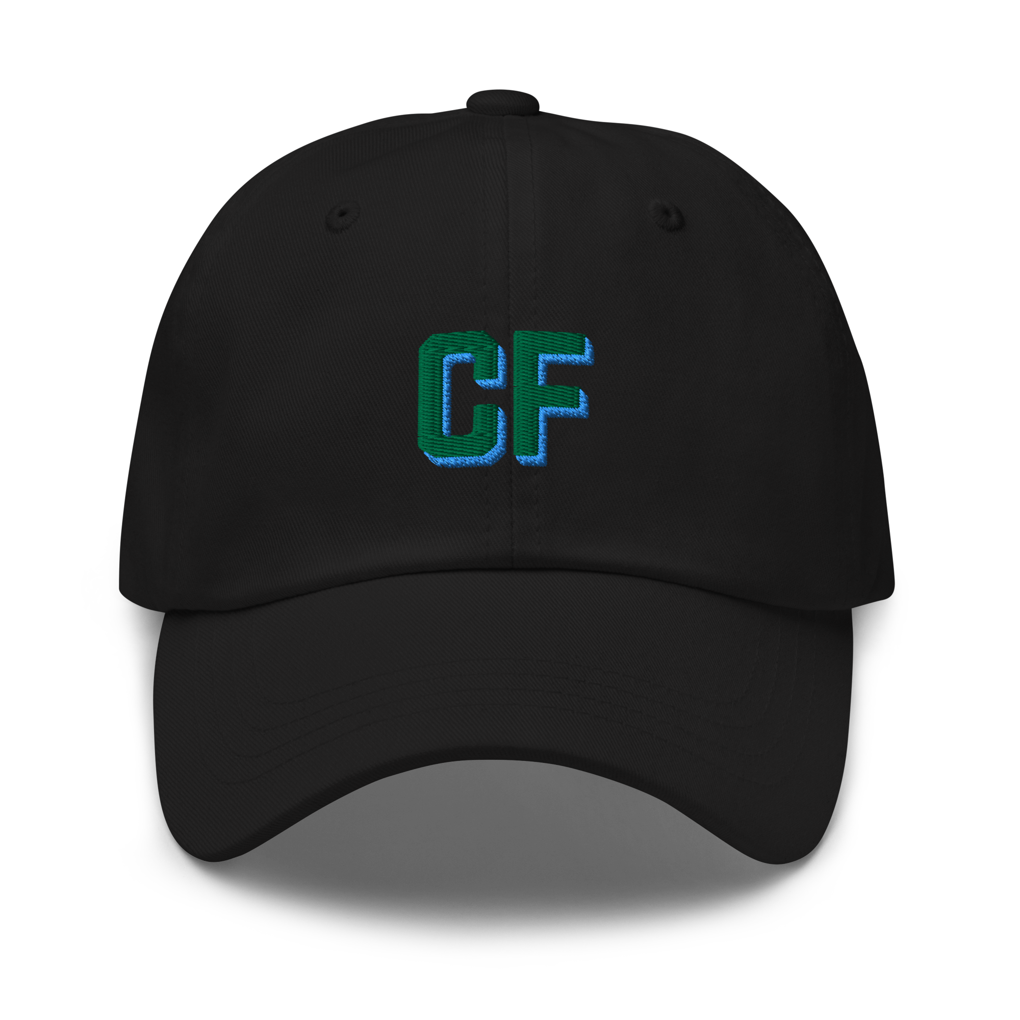 CUSTOM Varsity Initials Green Embroidered Dad Hat