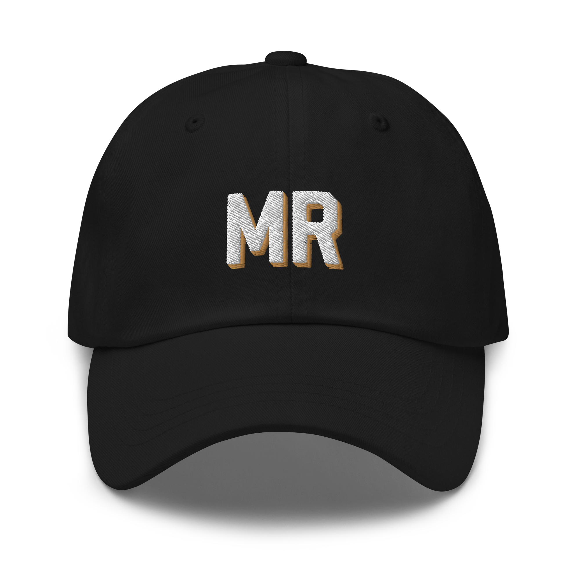 CUSTOM Varsity Initials White Embroidered Dad Hat