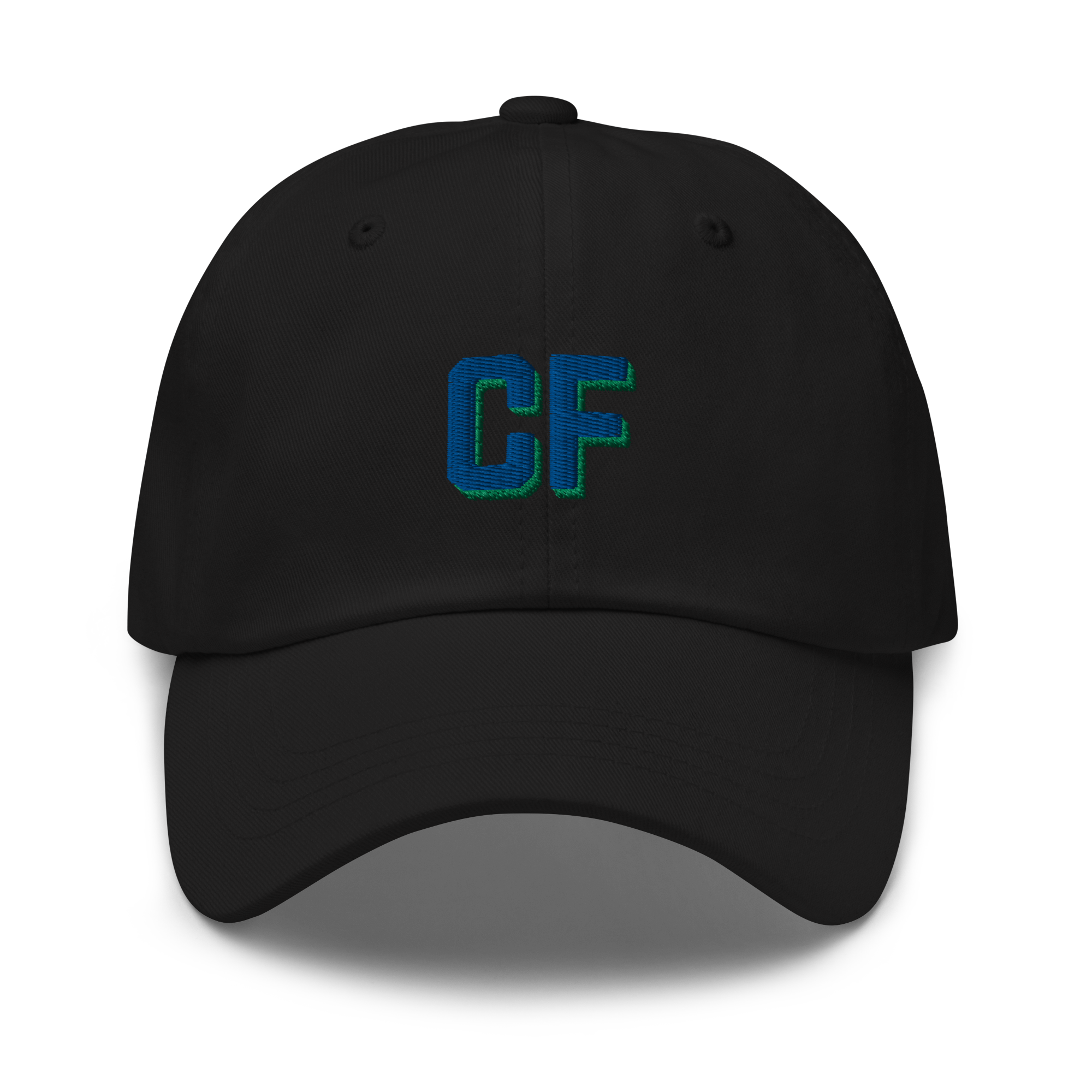 CUSTOM Varsity Initials Blue Embroidered Dad Hat