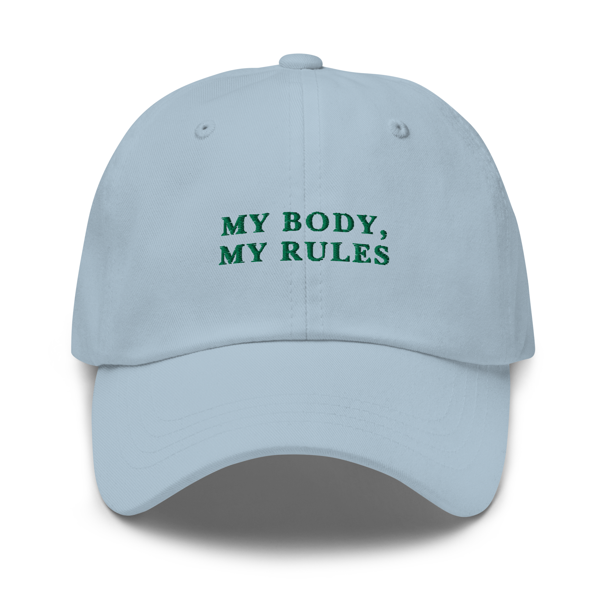 My Body, My Rules Feminist Embroidered Dad Hat