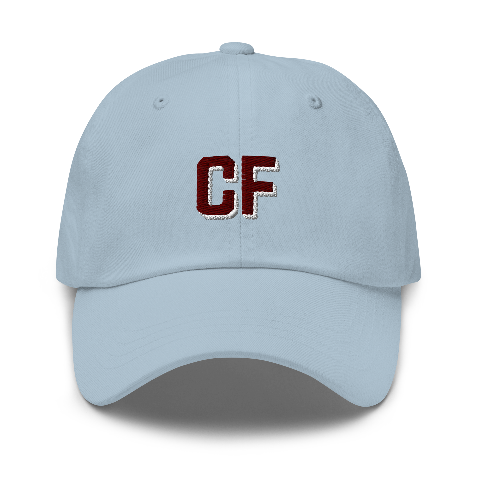 CUSTOM Varsity Initials Maroon Embroidered Dad Hat