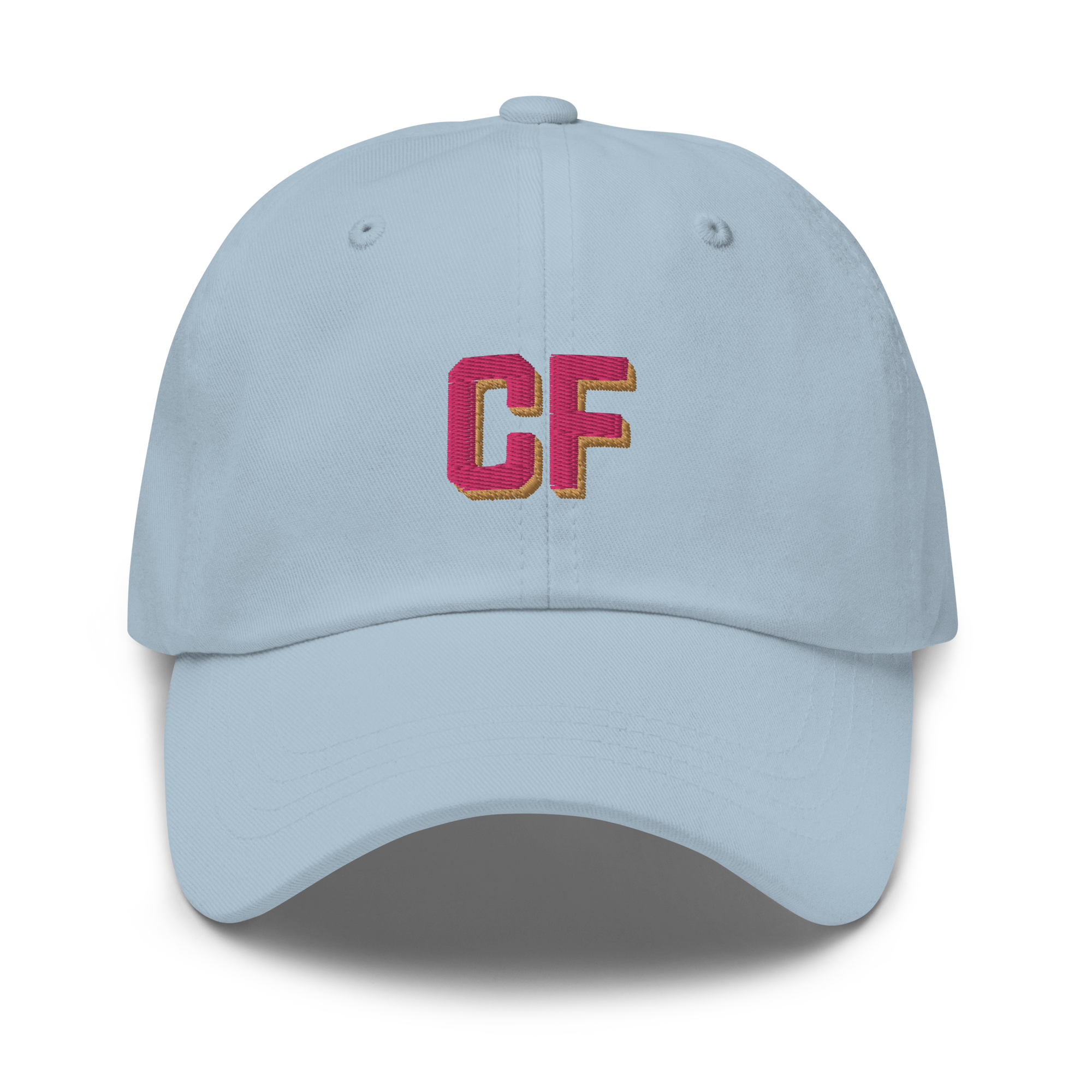 CUSTOM Varsity Initials Pink Embroidered Dad Hat