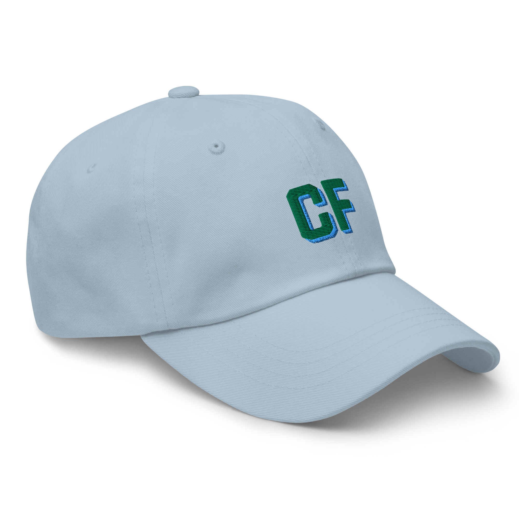 CUSTOM Varsity Initials Green Embroidered Dad Hat