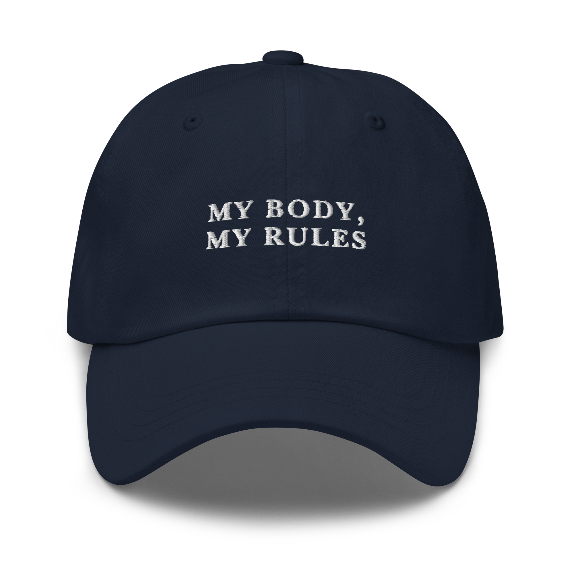 My Body, My Rules Feminist Embroidered Dad Hat