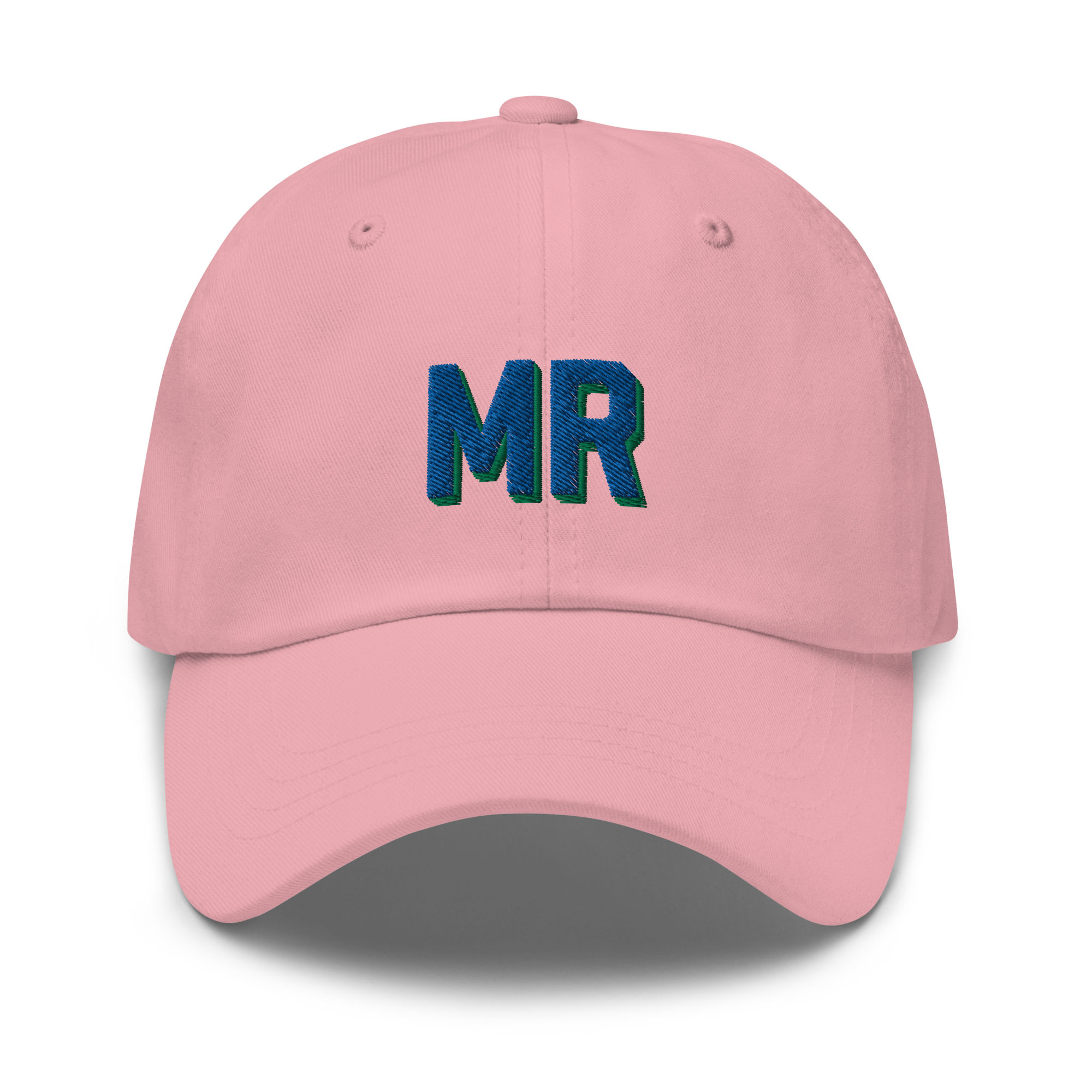 CUSTOM Varsity Initials Blue Embroidered Dad Hat