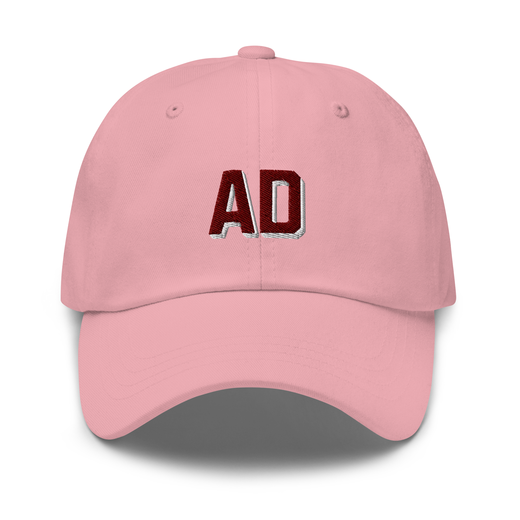 CUSTOM Varsity Initials Maroon Embroidered Dad Hat