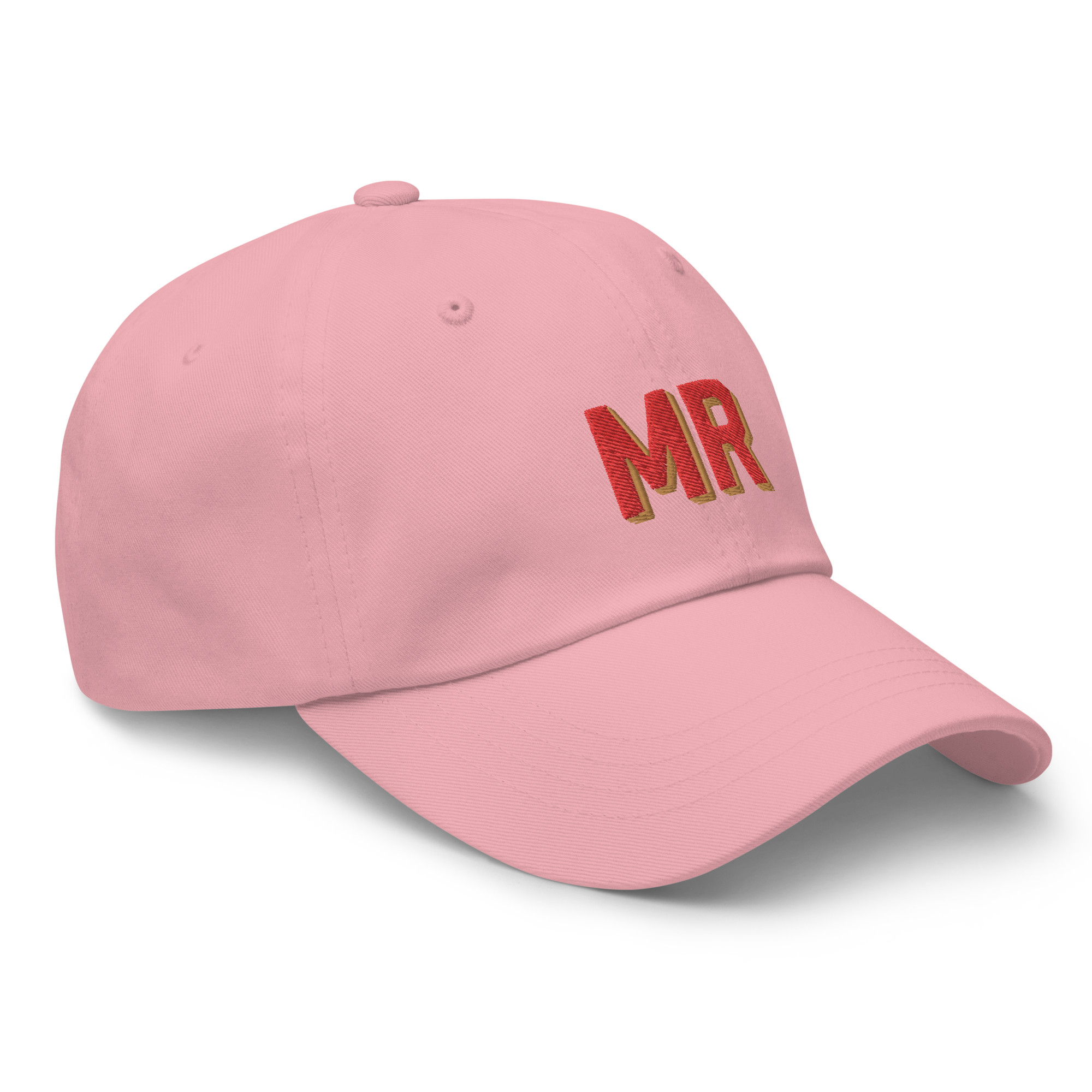 CUSTOM Varsity Initials Red Embroidered Dad Hat