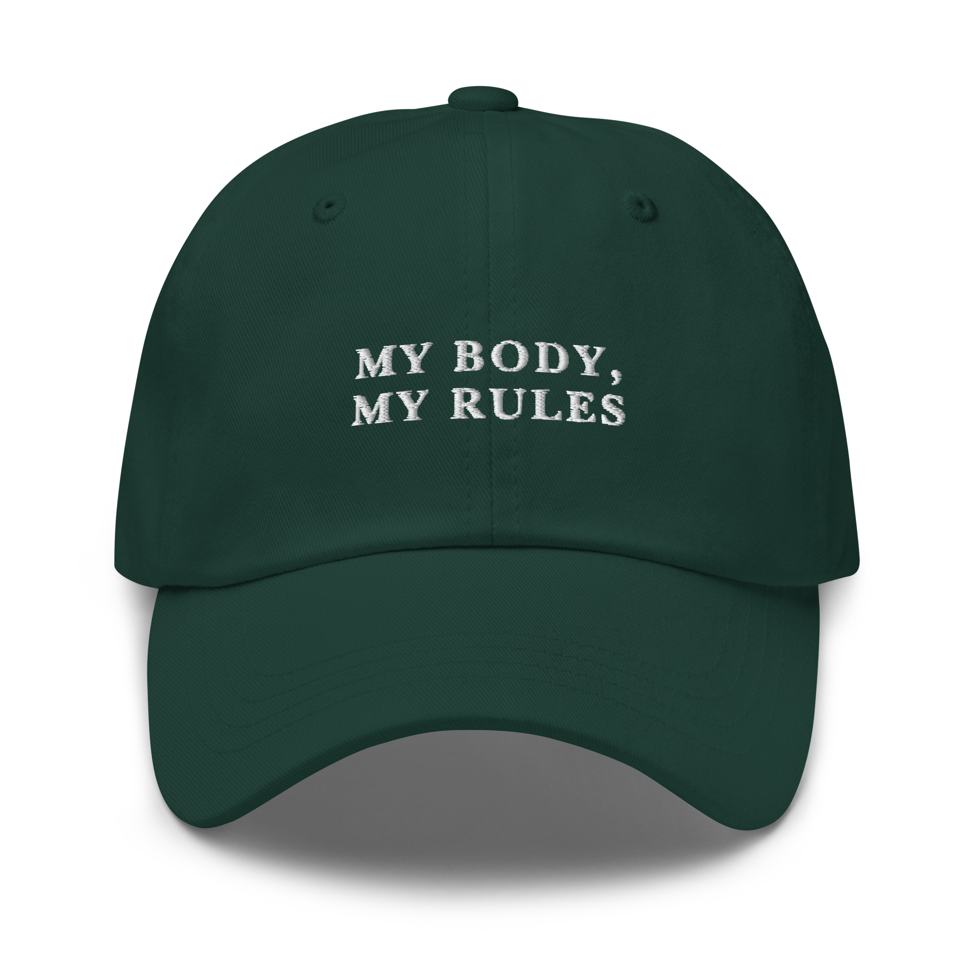 My Body, My Rules Feminist Embroidered Dad Hat