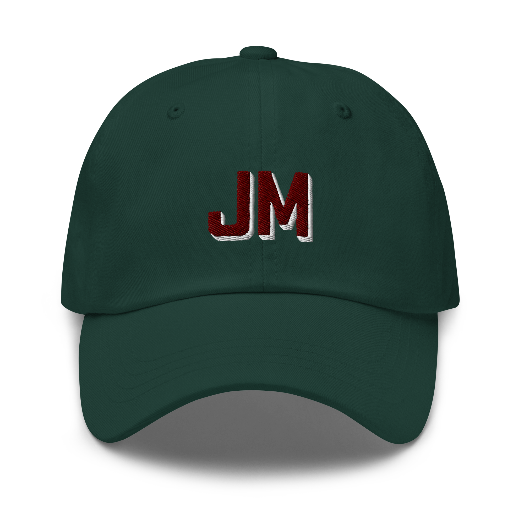 CUSTOM Varsity Initials Maroon Embroidered Dad Hat