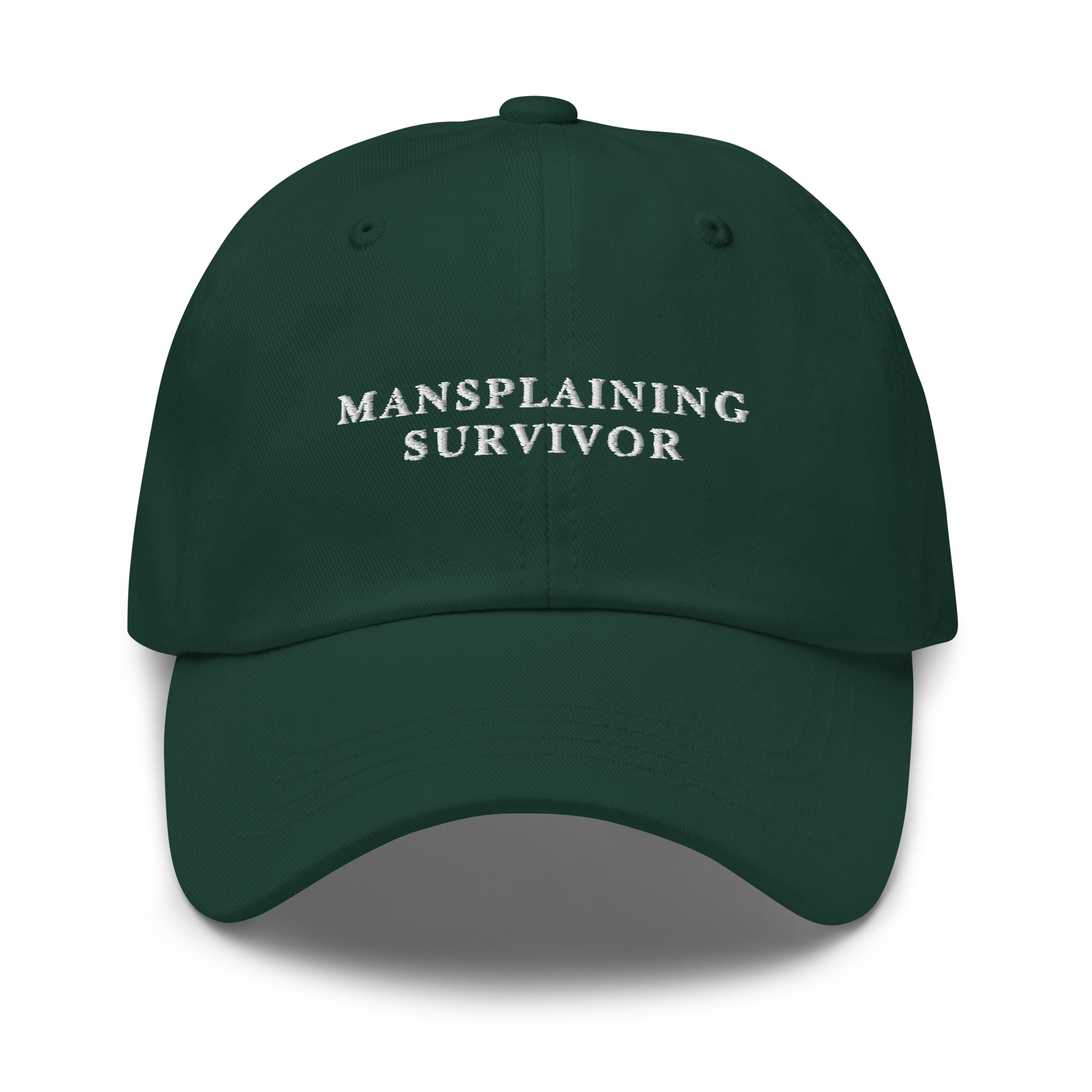 Mansplaining Survivor Embroidered Dad Hat