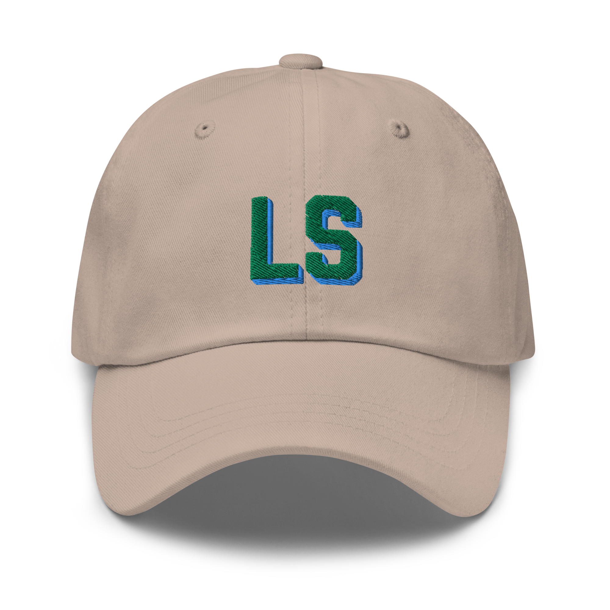 CUSTOM Varsity Initials Green Embroidered Dad Hat