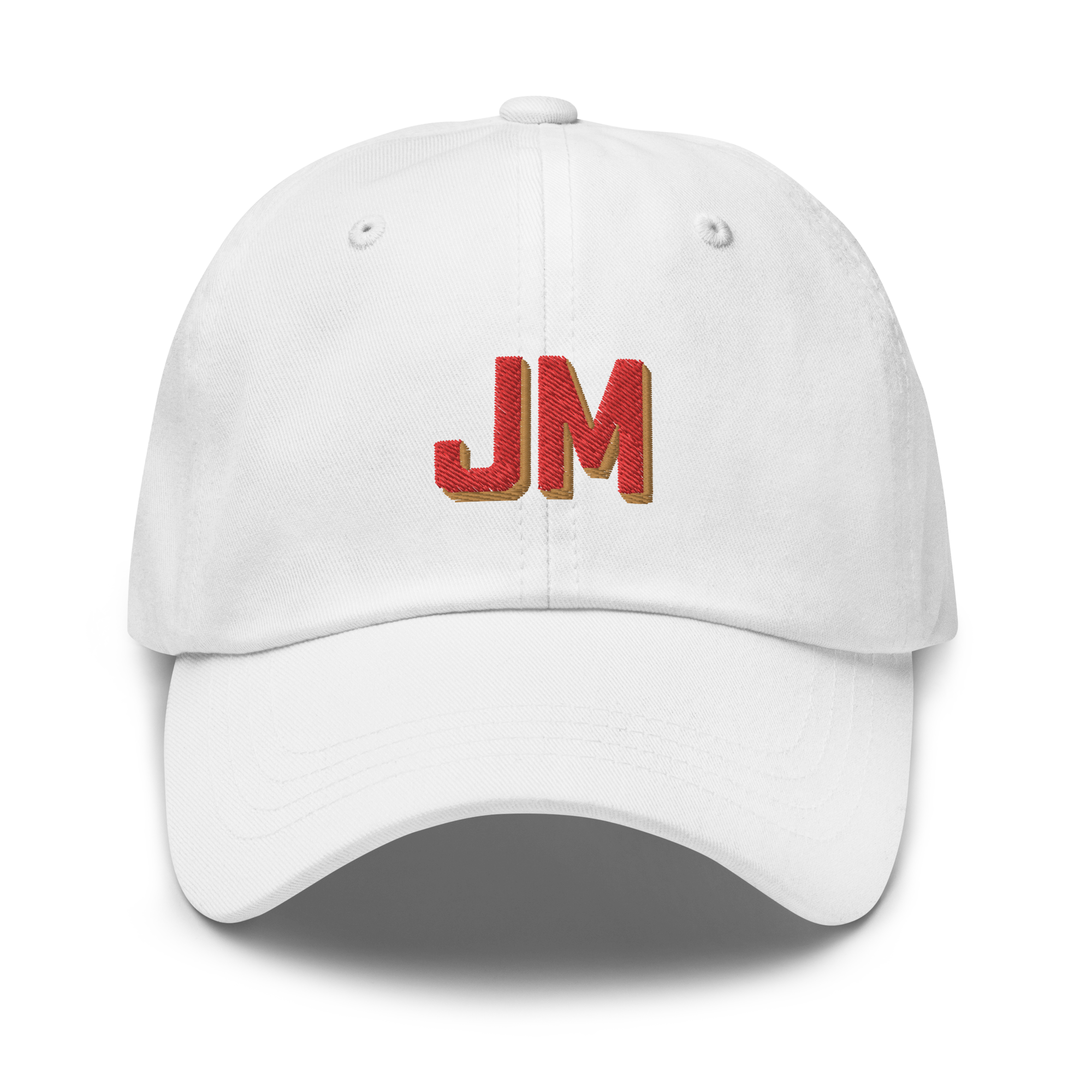 CUSTOM Varsity Initials Red Embroidered Dad Hat