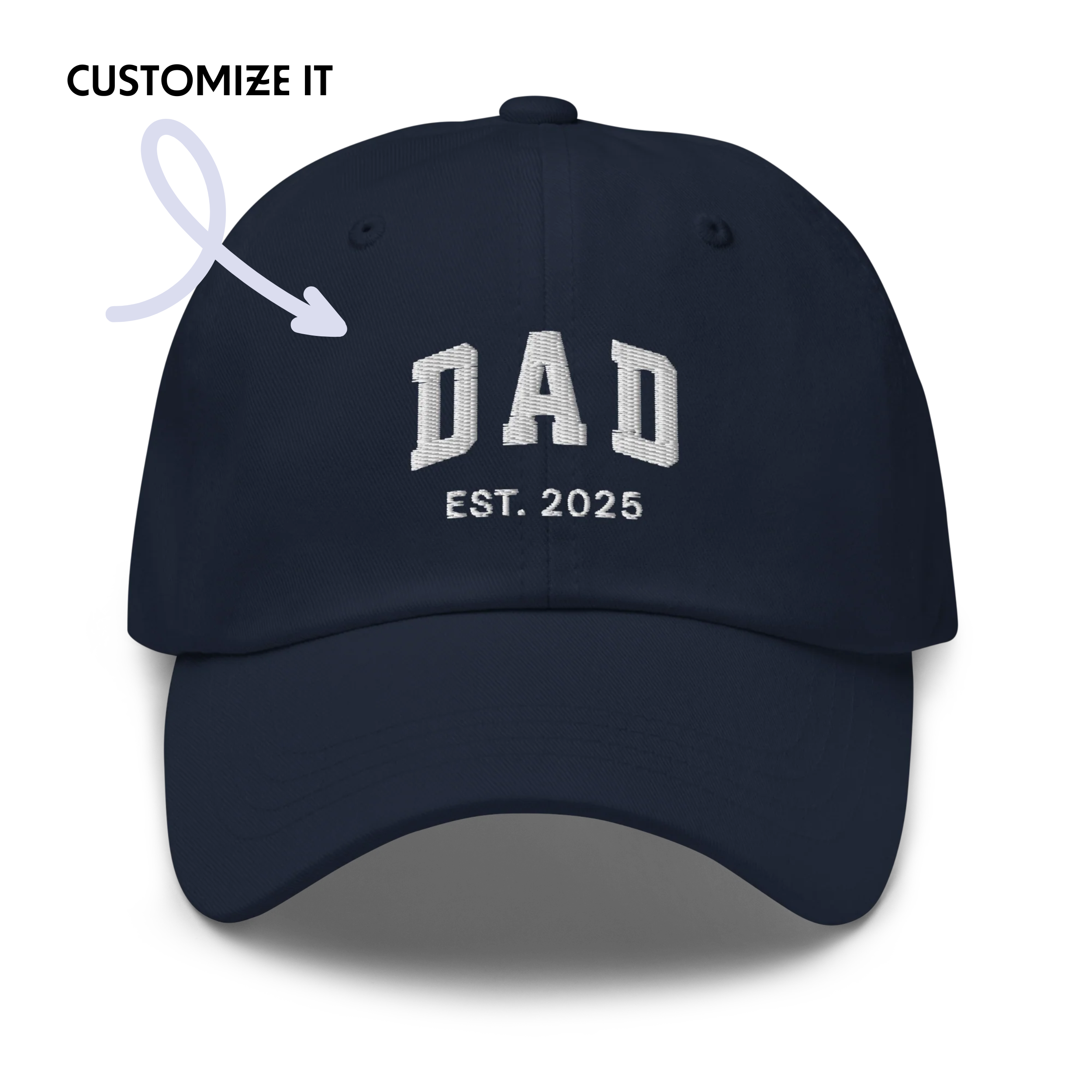 CUSTOM YEAR Dad to Be Embroidered Dad Hat