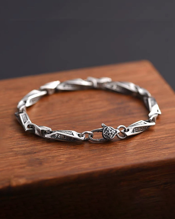 Vintage Chain Design Tibetan Silver Bracelet