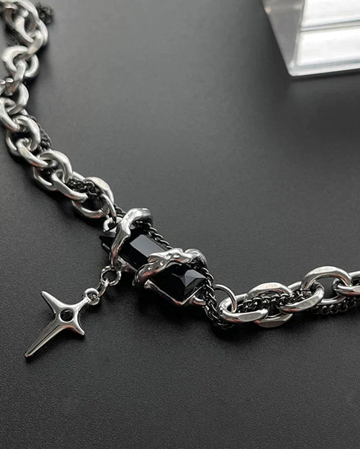 Gothic Cross Charm Bracelet