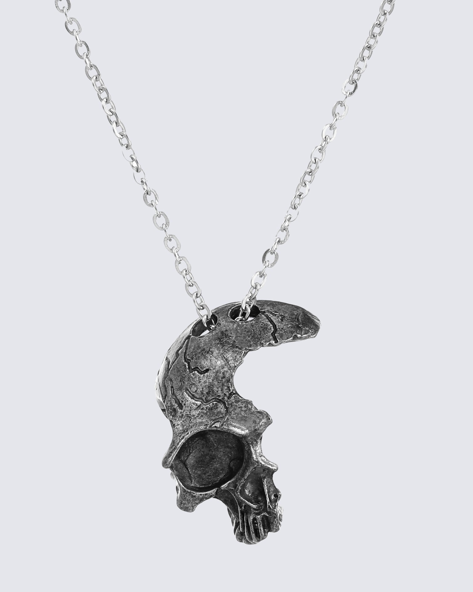 March 2024Half-Face Skull Necklace