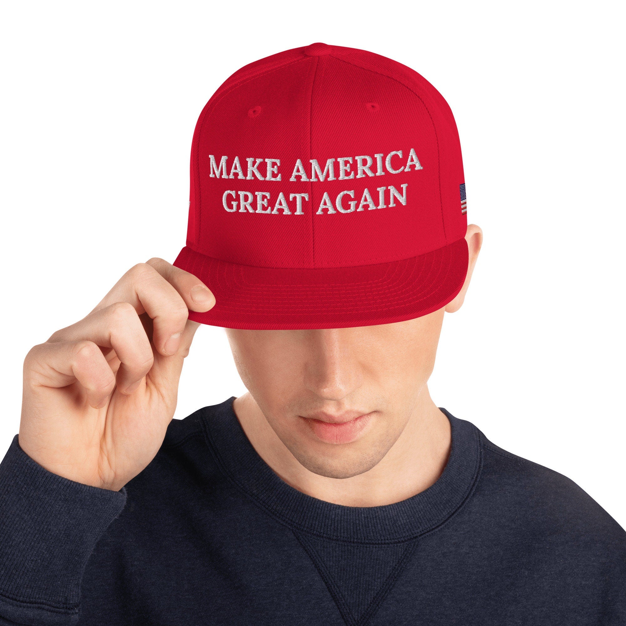 Trump 2024 Campaign Hat | MAGA Make America Great Again President | Donald Trump Hat Cap White Embroidered USA, Support Trump Snapback Hat