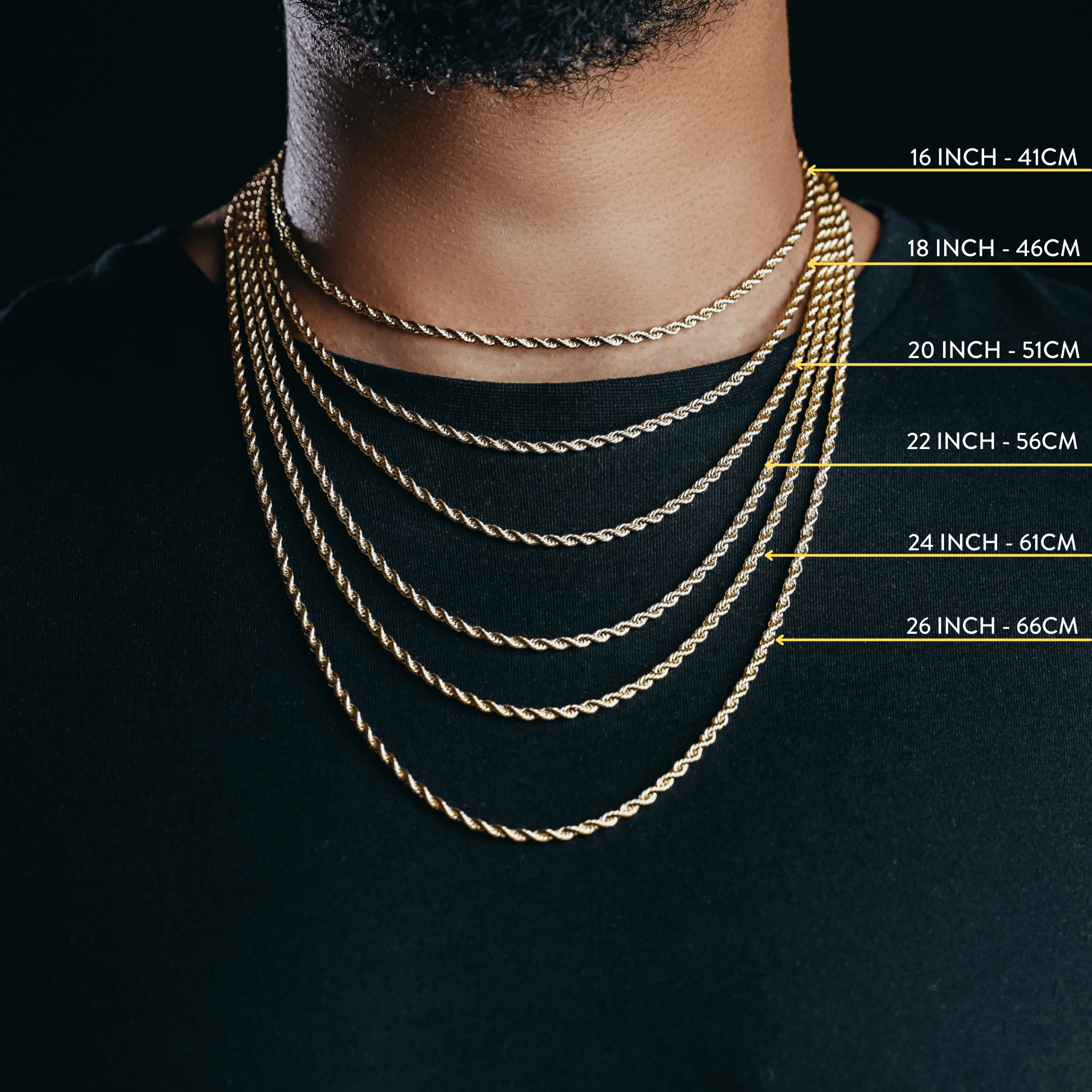 3mm Gold Plated Dookie Rope Chain