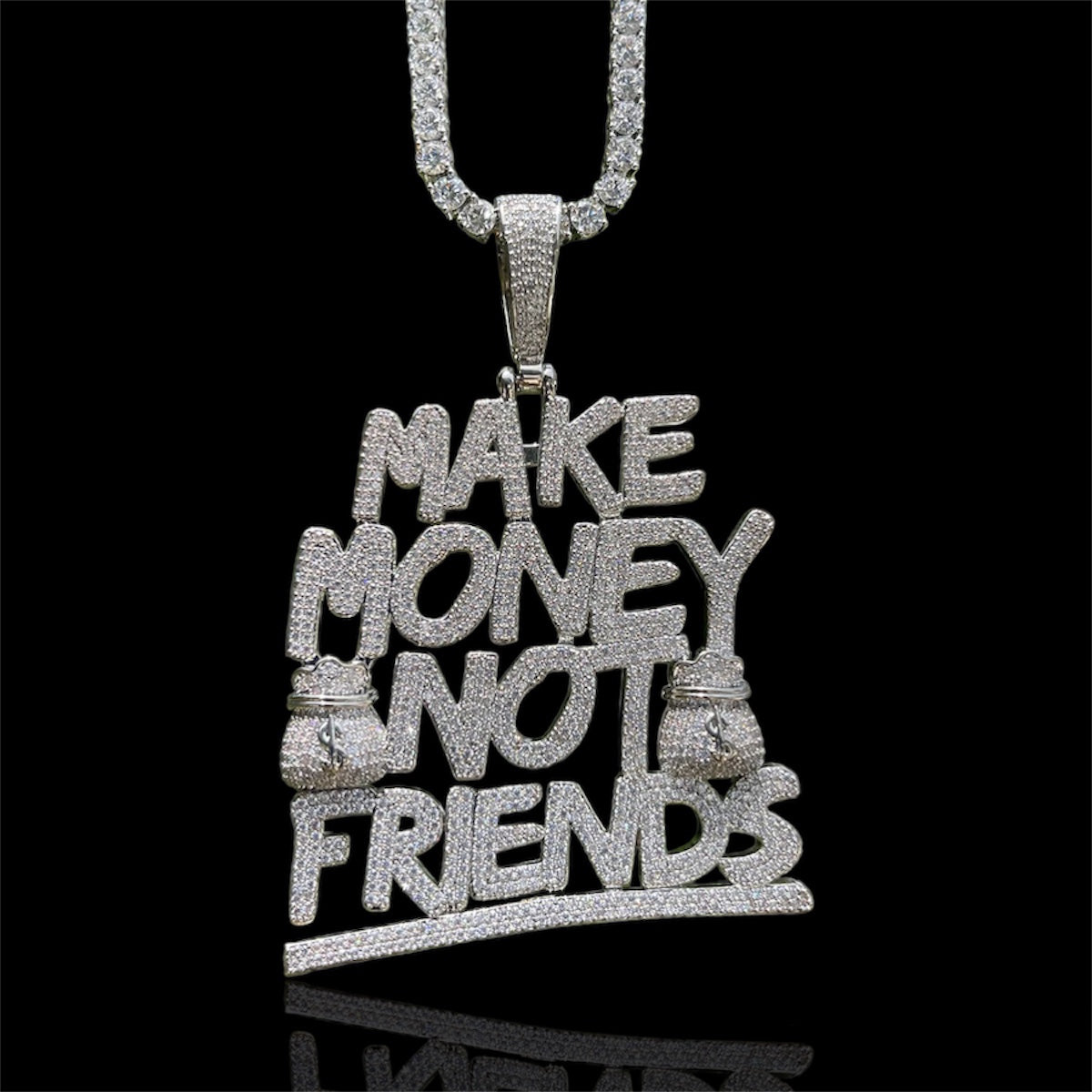 Make Money Not Friends Pendant