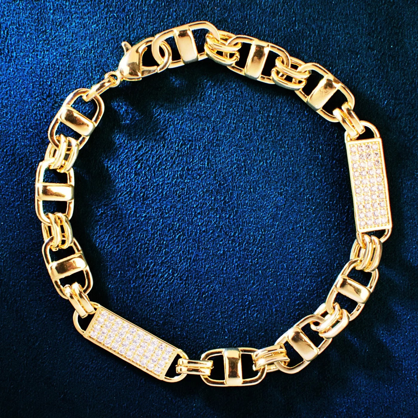 8MM Gold Plated Magnum King Chain Bracelet