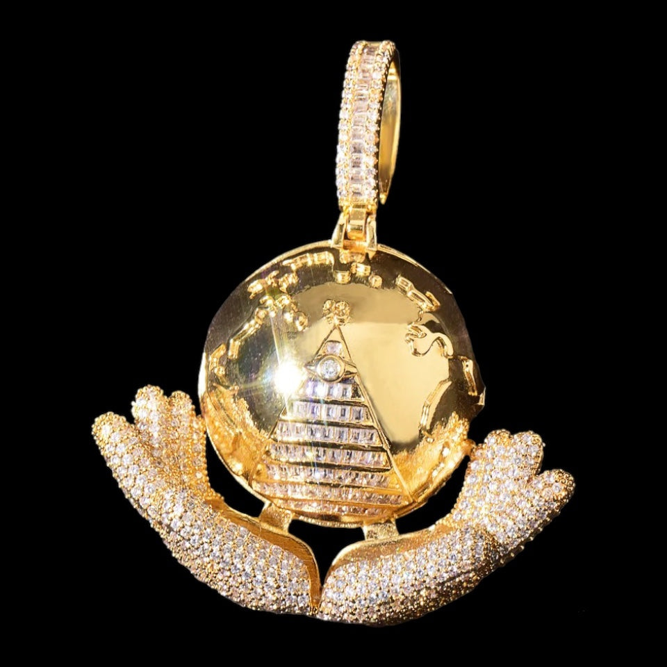 Globe in hands Pendant