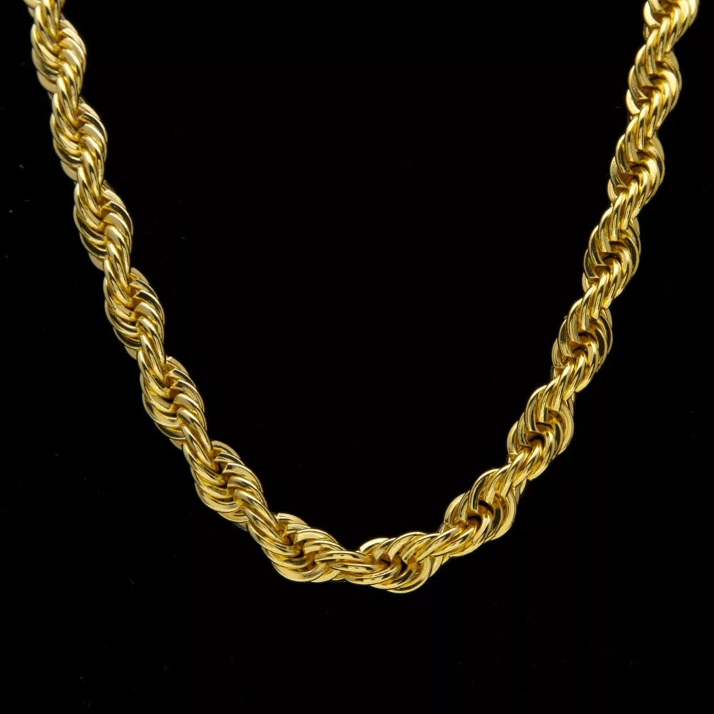 10mm Gold Plated Dookie Rope Chain