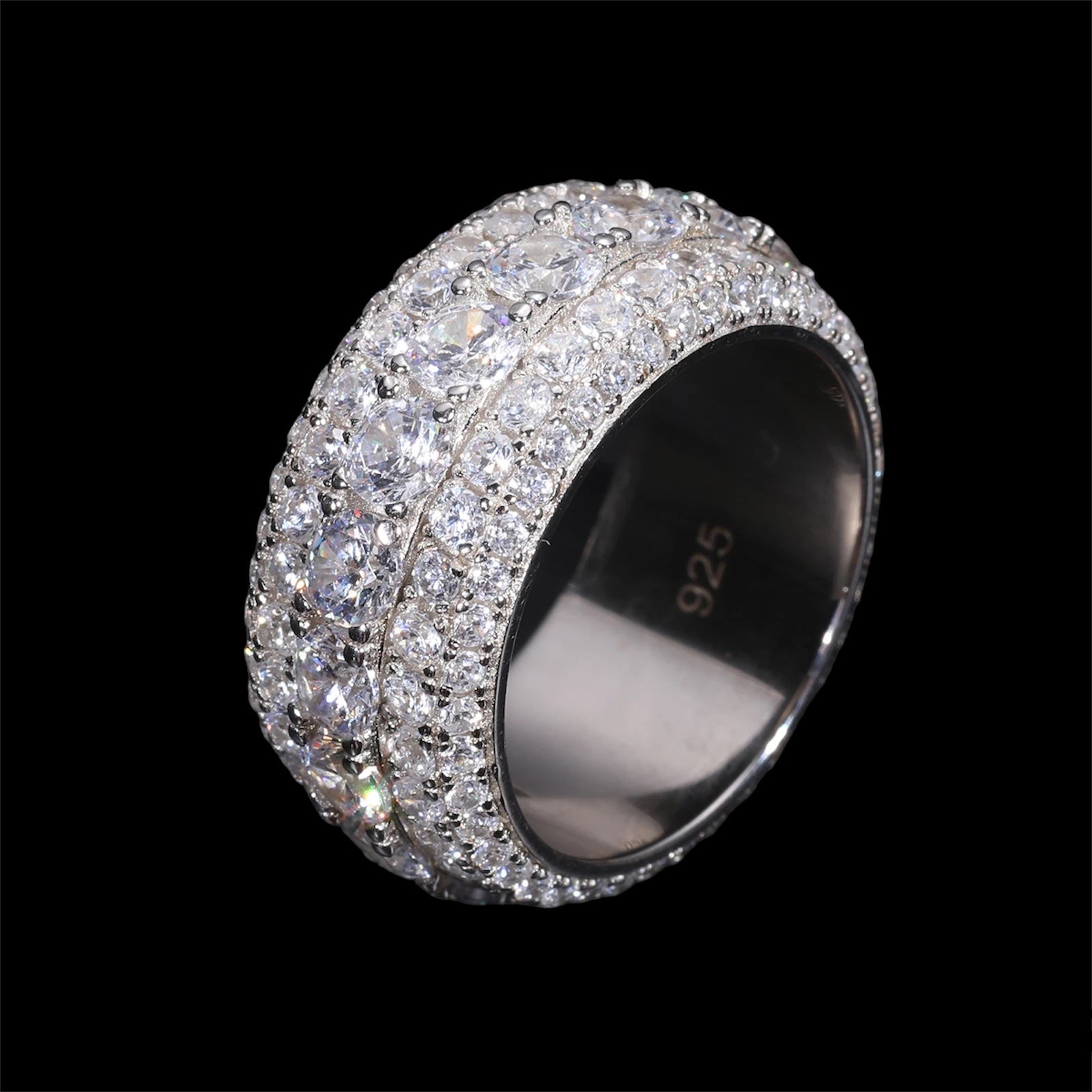 5 Layer Moissanite Diamond Band Ring