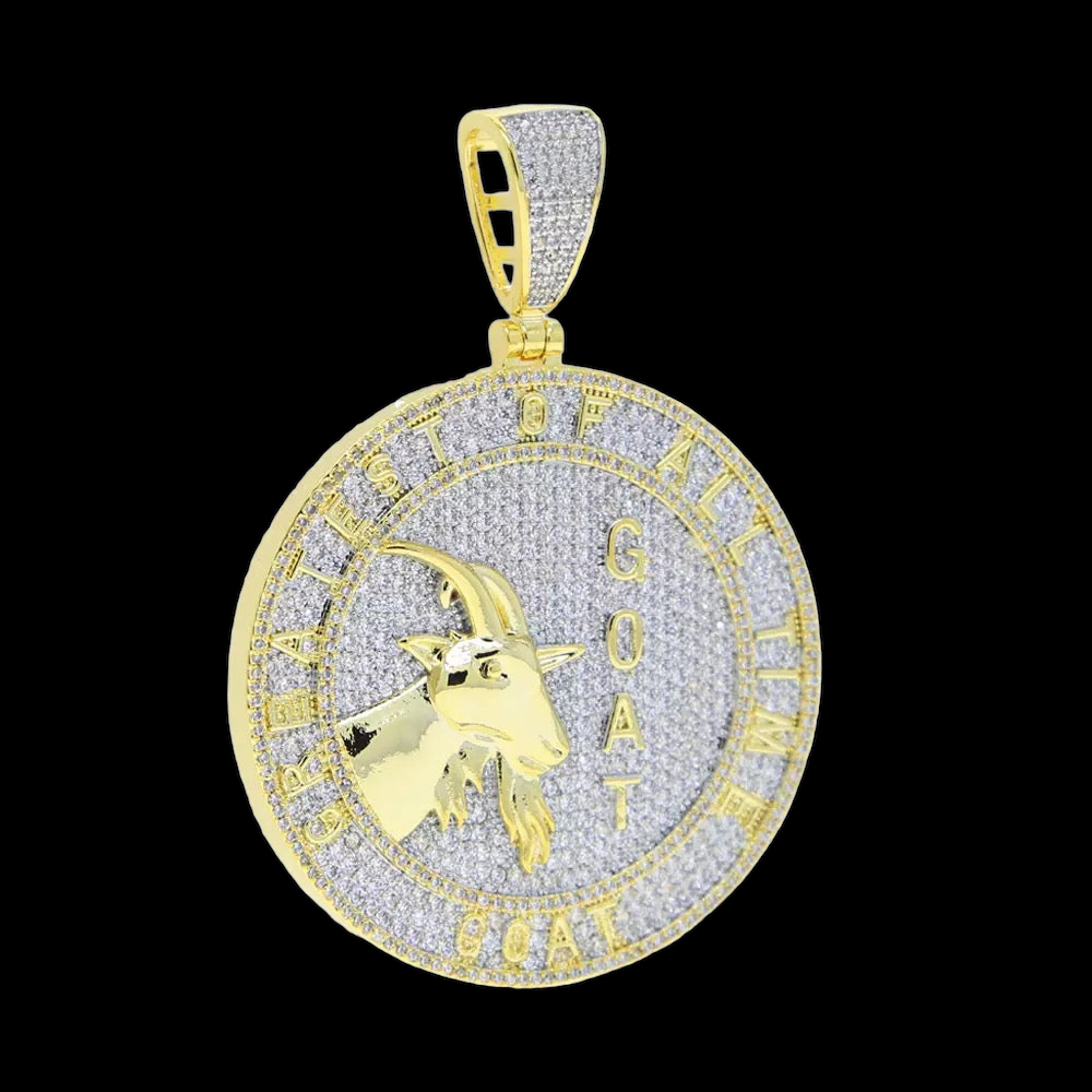 Two-tone GOAT pendant