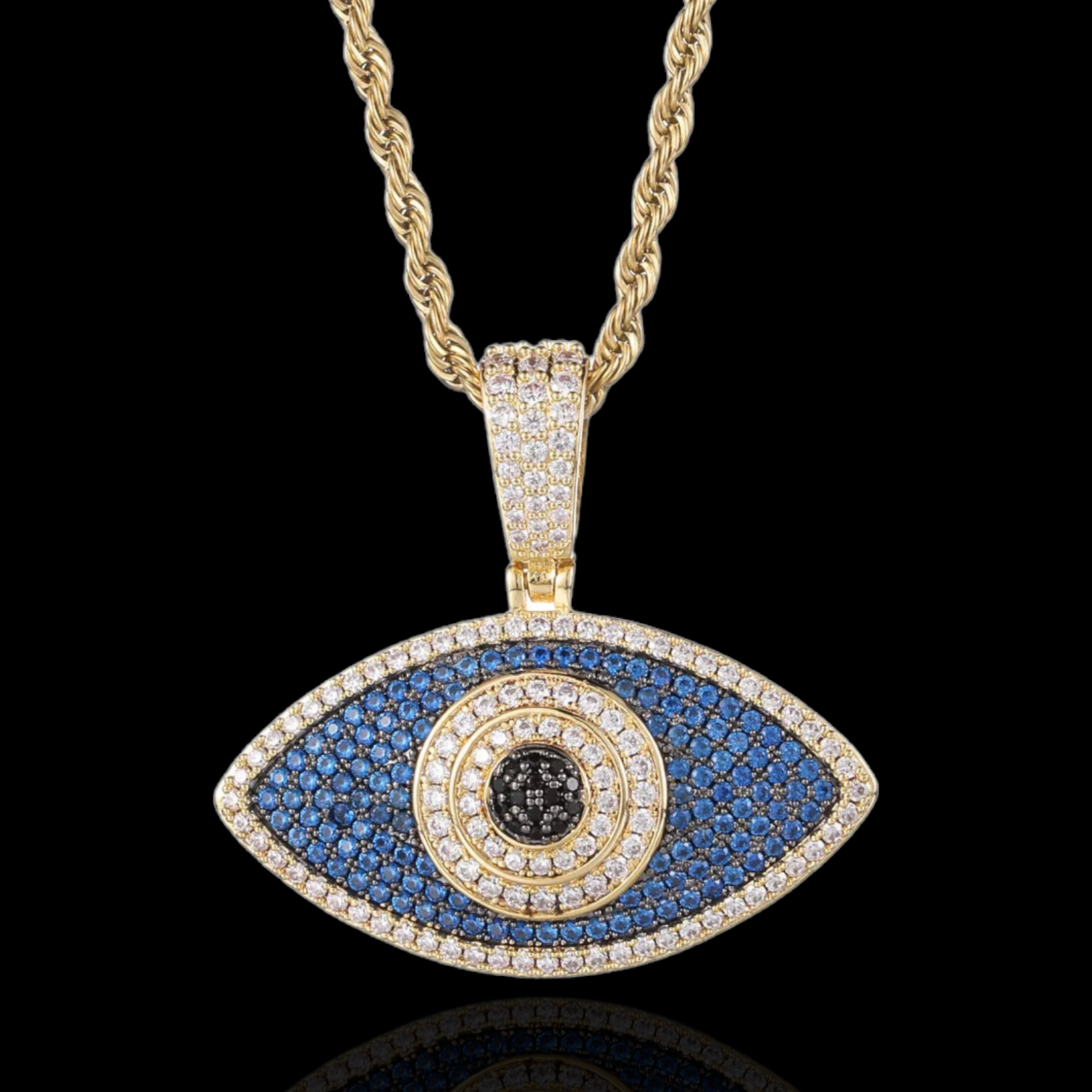 Gold Plated Evil Eye Pendant