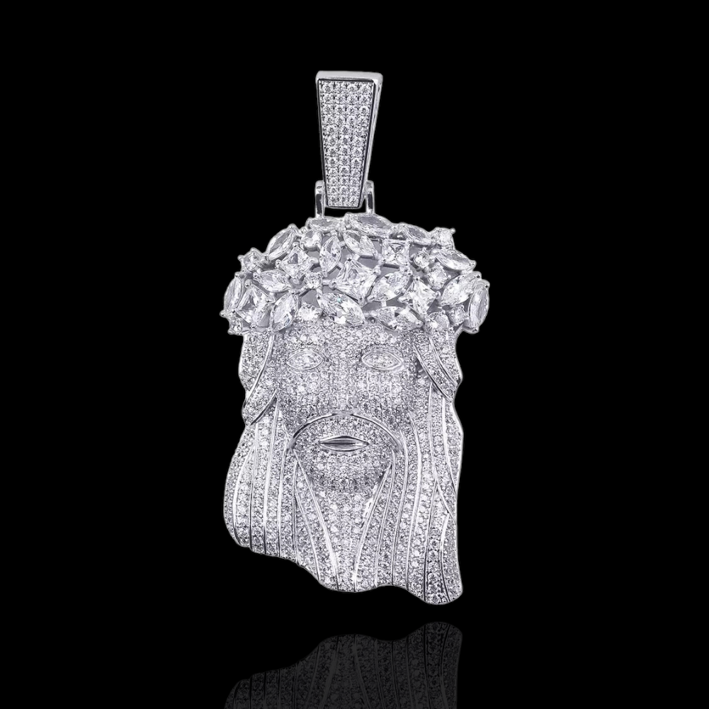 Jesus Pendant with large Diamonds