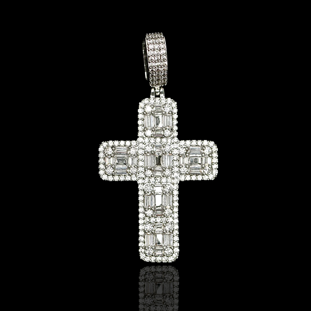 Baguette Diamond Cross Pendant