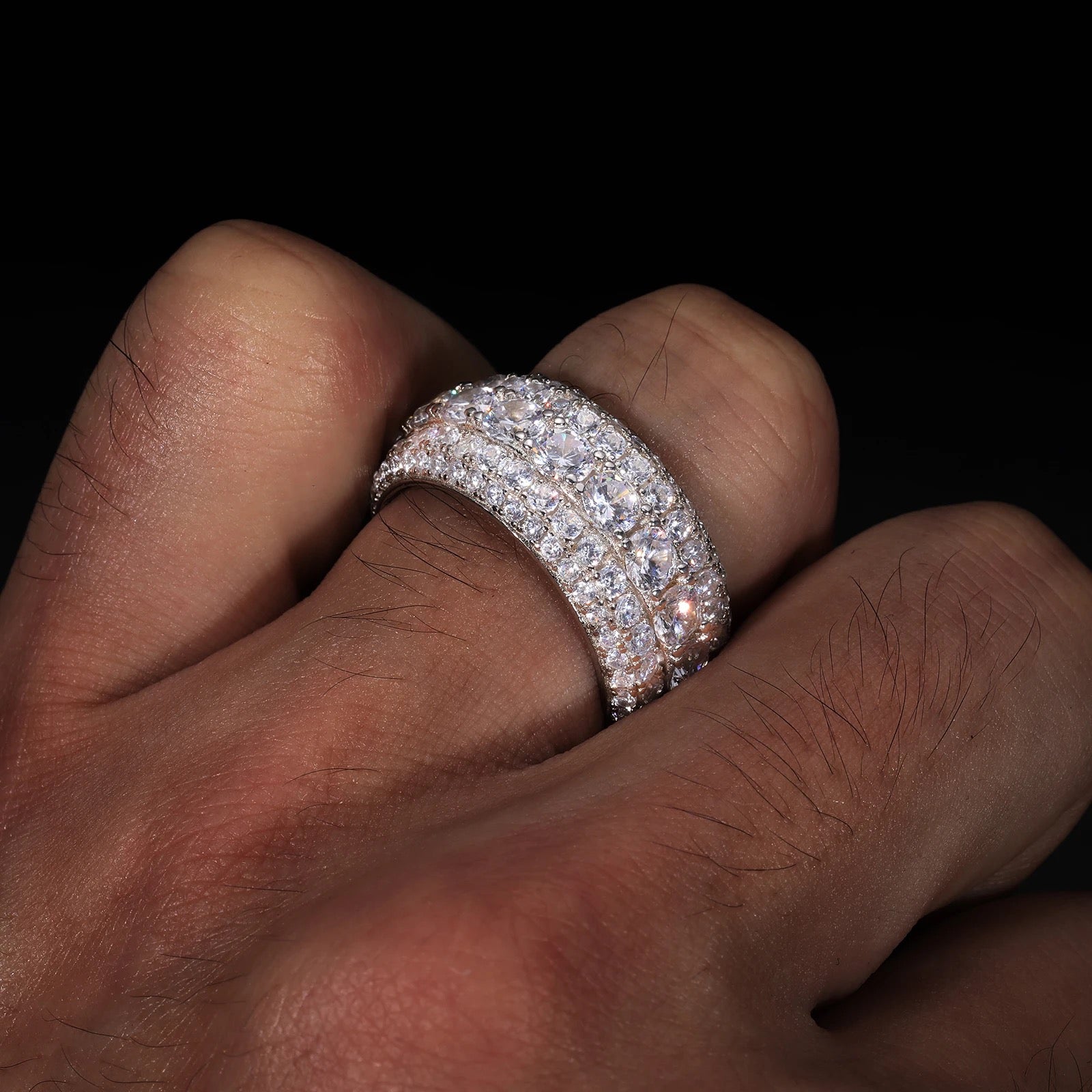 5 Layer Moissanite Diamond Band Ring