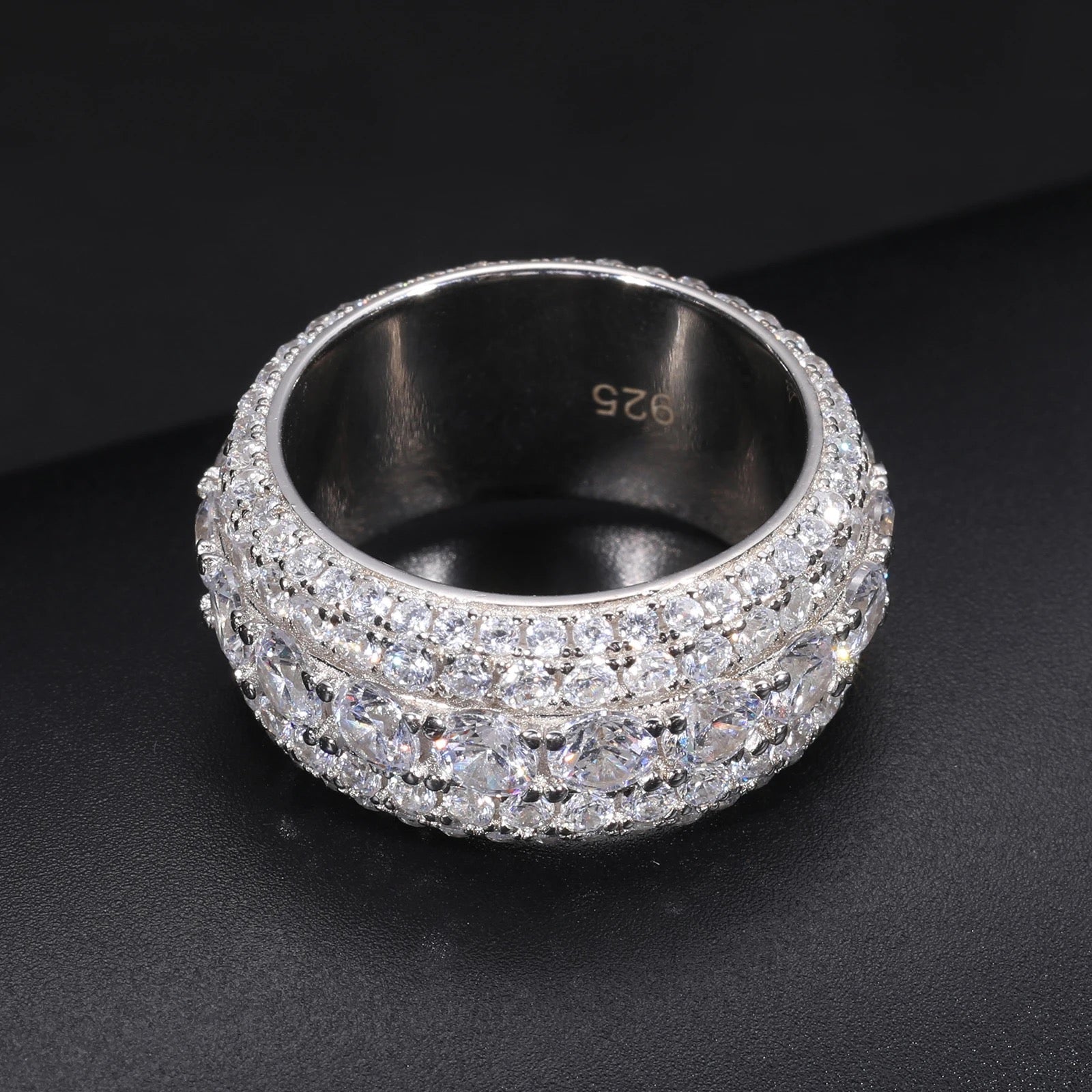 5 Layer Moissanite Diamond Band Ring