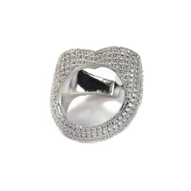 Open Diamond Heart Ring