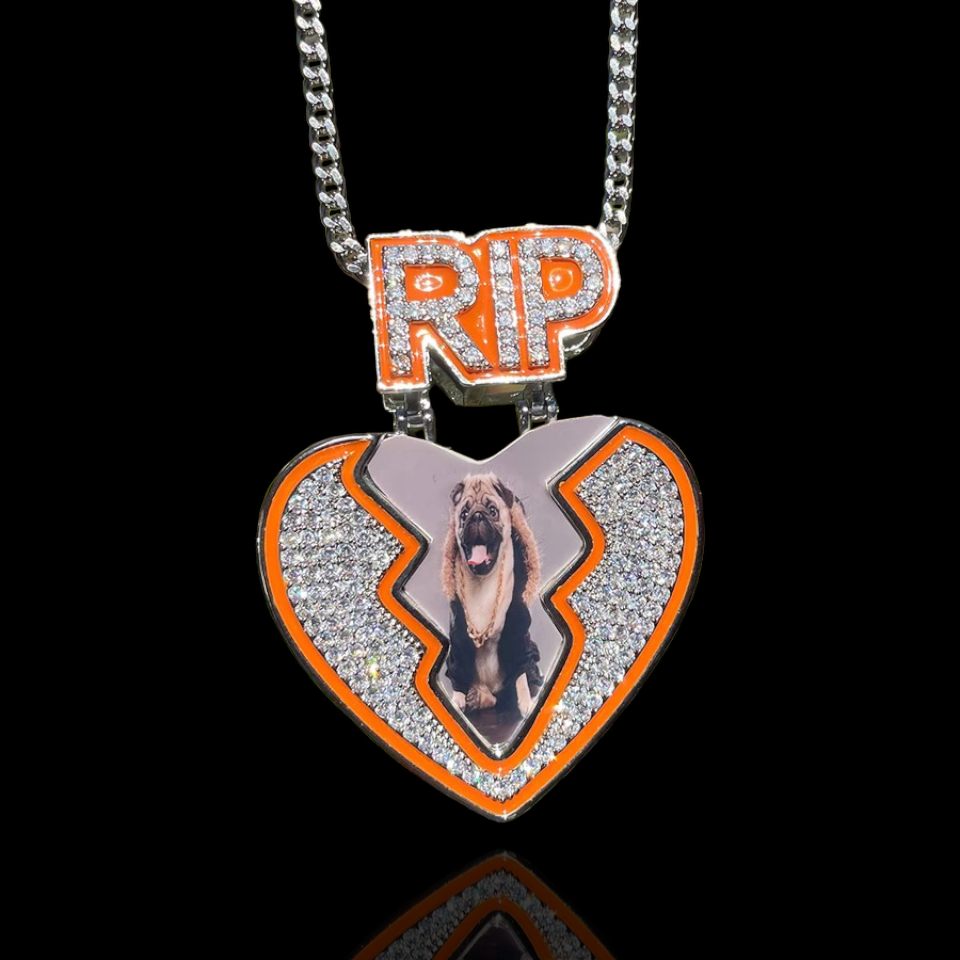 Custom photo pendant heart