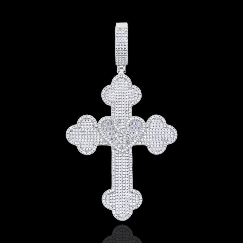 Broken Heart Cross Pendant