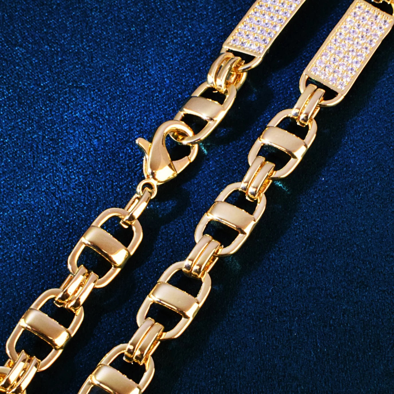 8mm Gold Plated Magnum King Chain