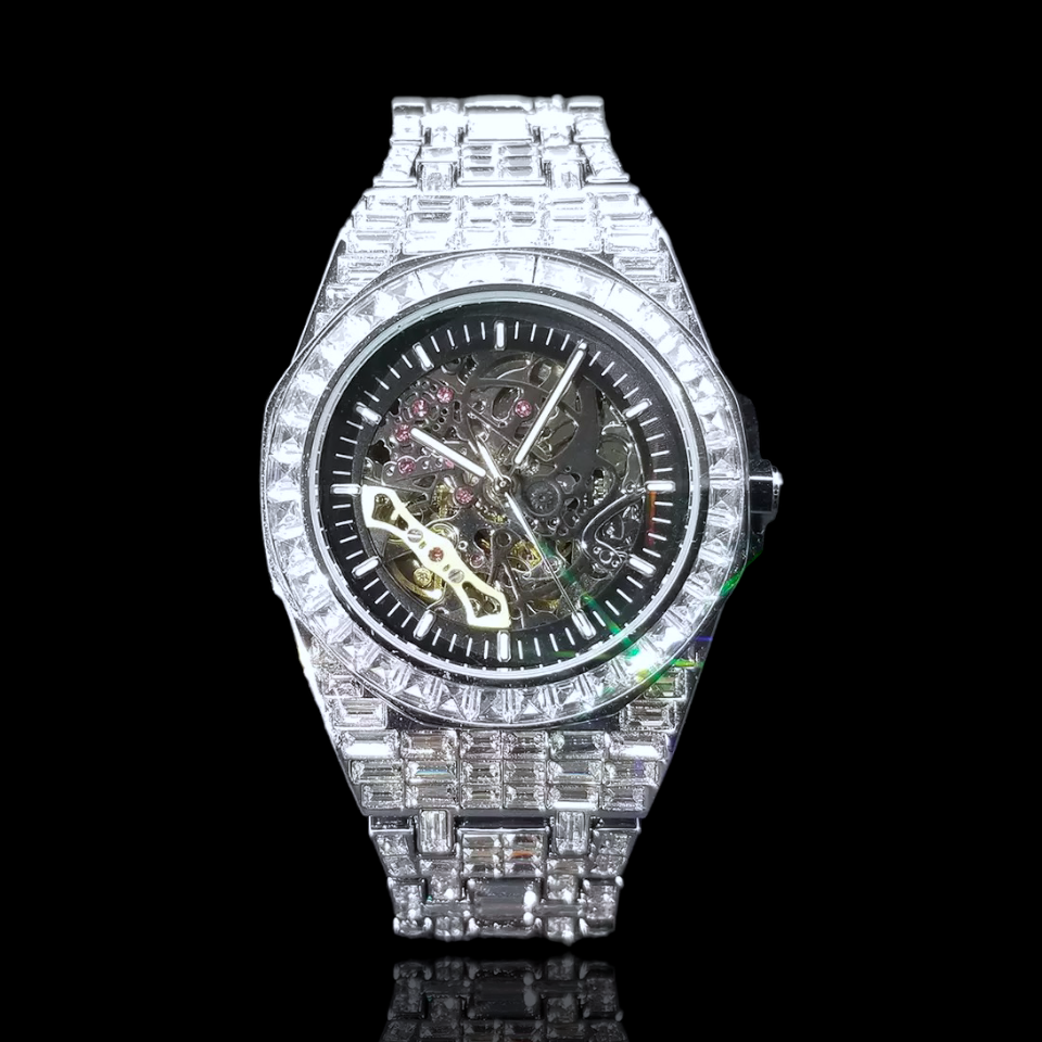 Baguette Diamonds Automatic Royal Skeleton watch