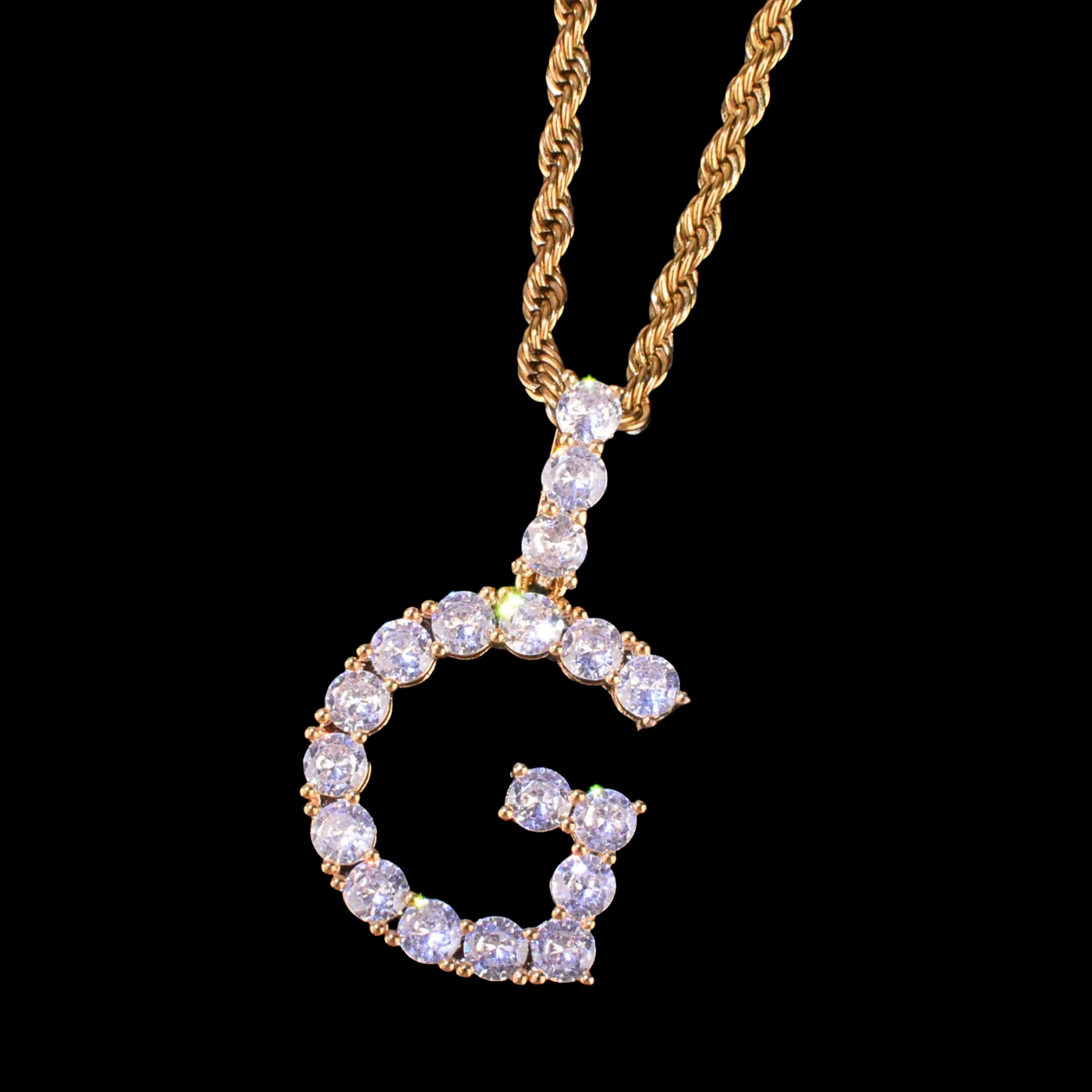 Gold plated Diamond Letter pendant