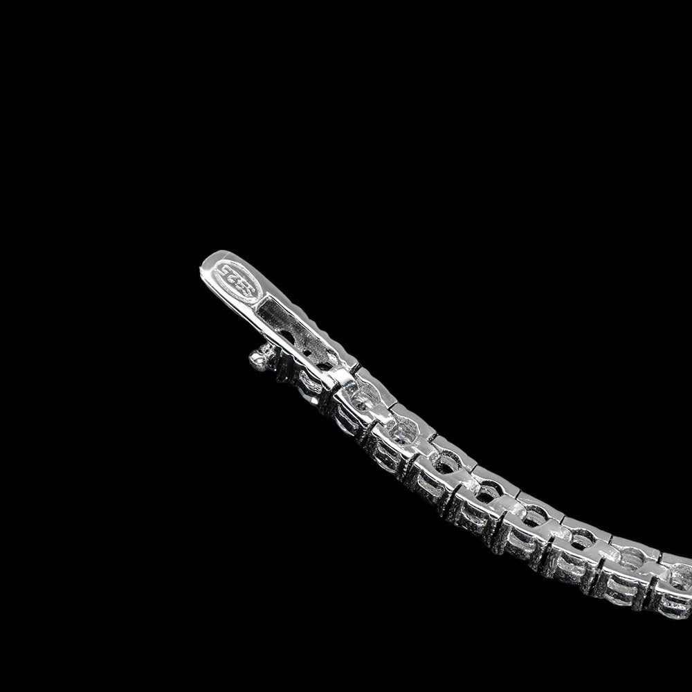 3mm Black/White Moissanite Diamond Tennis Bracelet