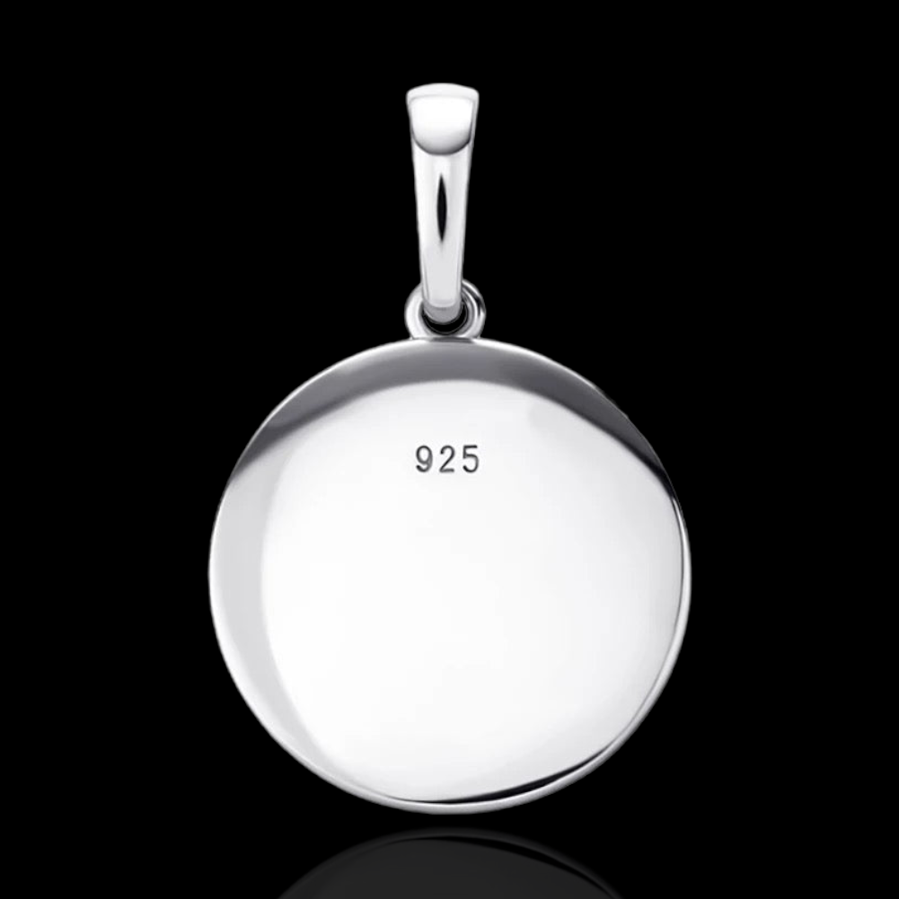 .925 Silver Compass Pendant