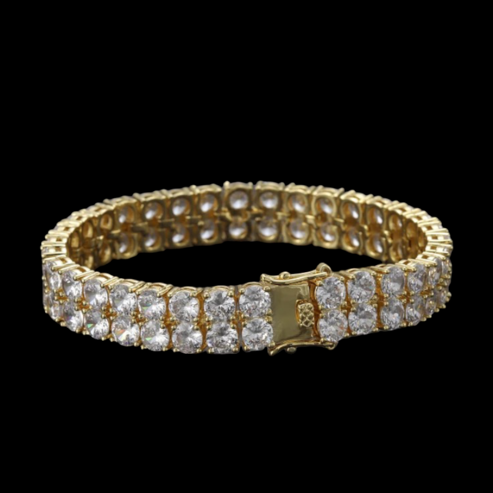 Gold Plated Double Tennis Bracelet