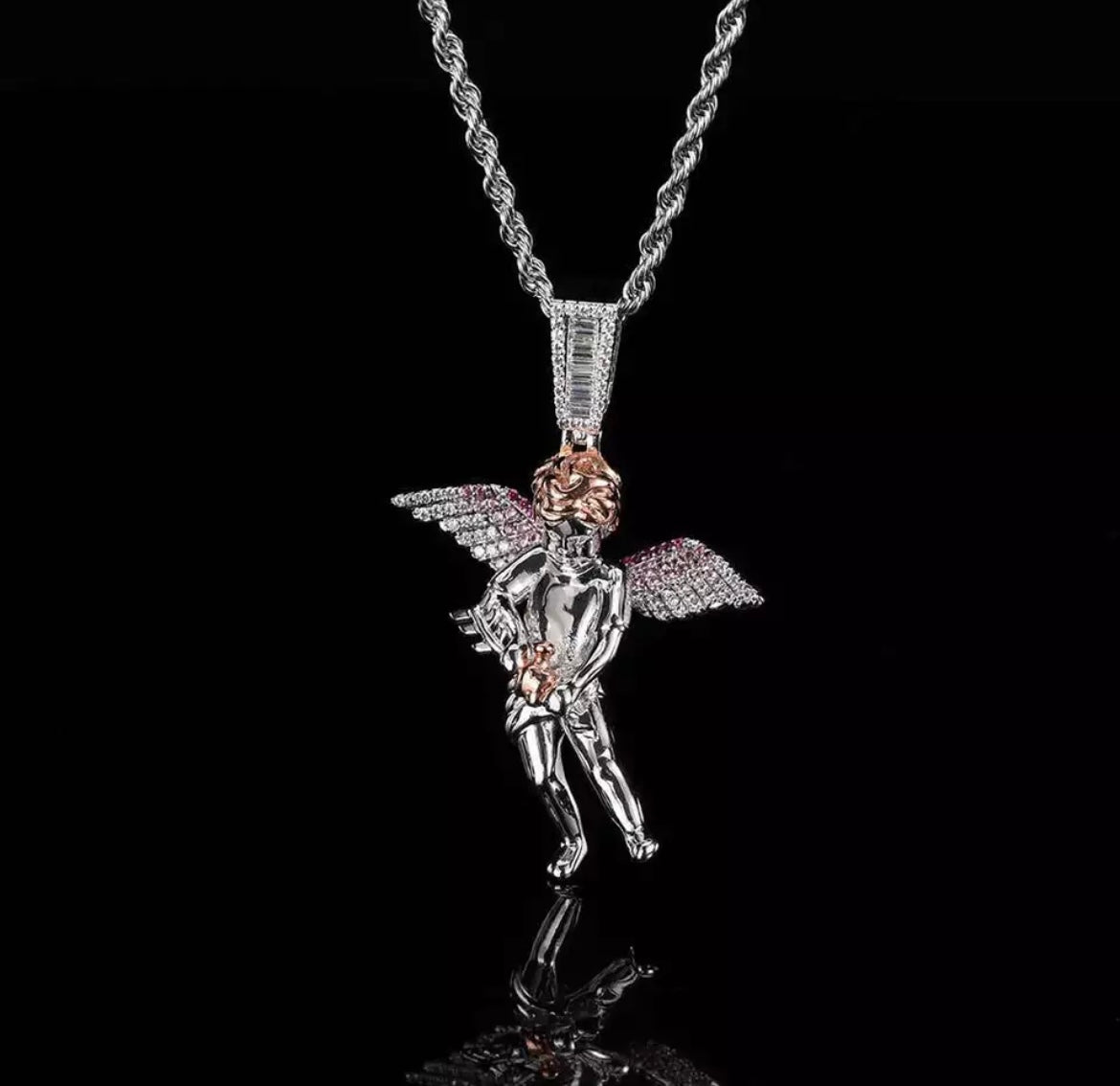 Multicolor Cupid Angel Pendant