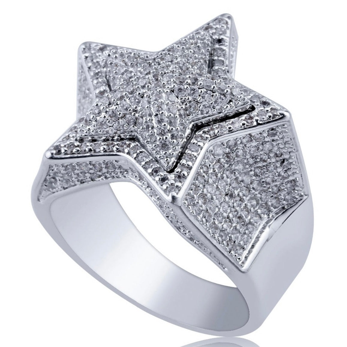 Premium Iced Out Star Ring