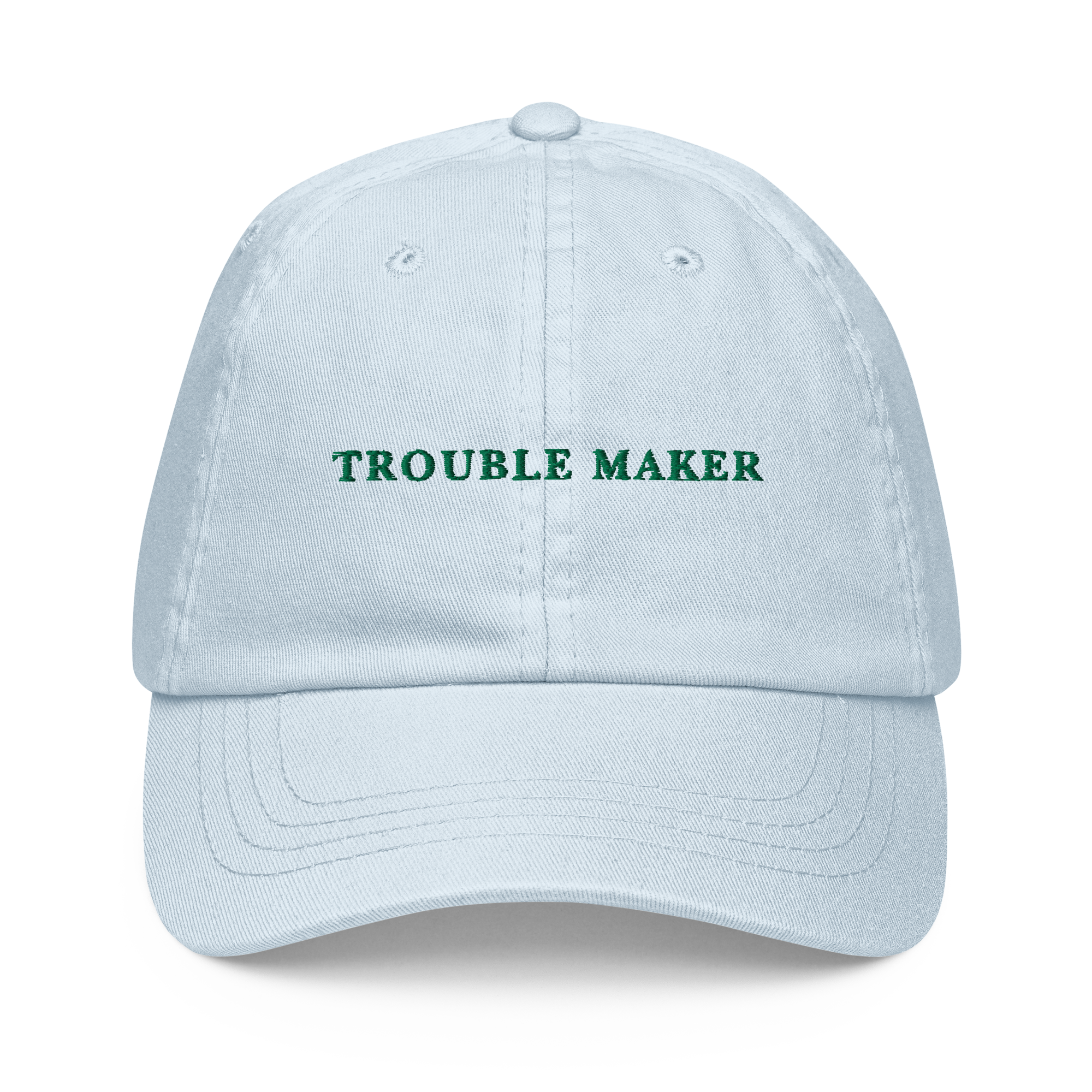 Trouble Maker Embroidered Pastel Baseball Cap