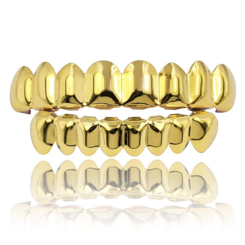 8/8 Gold Plated Grillz Set